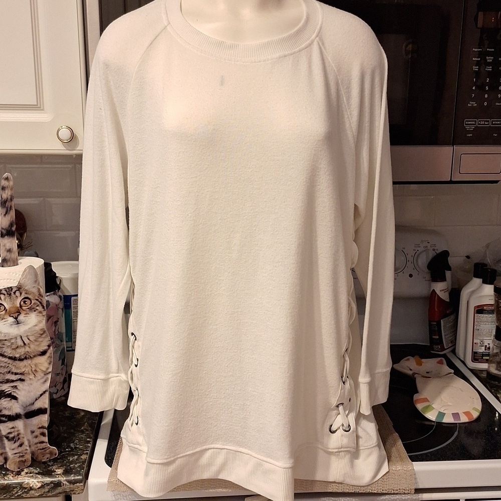 A The Sweatshirt Project long sleeve stretch plus size sweater 2X